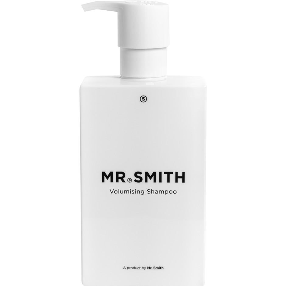 Mr. Smith Volumising Shampoo i hvid flaske med pumpe